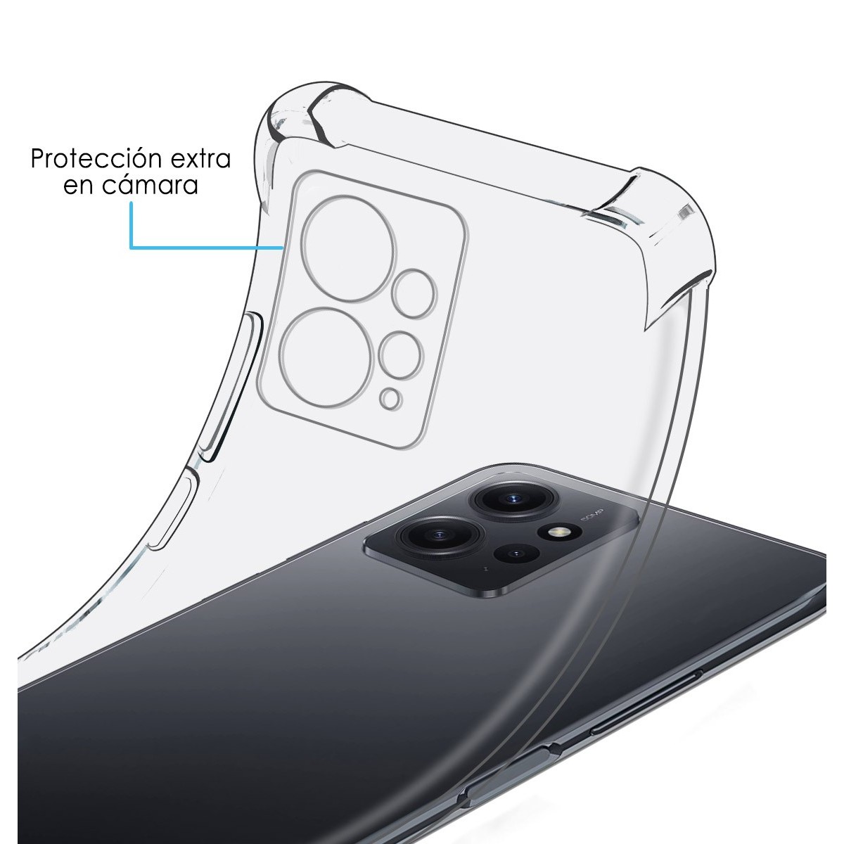 Funda Silicona Antigolpes Transparente compatible con Xiaomi Redmi Note 12 4G