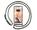 Funda Colgante Transparente compatible con Xiaomi Redmi Note 12 4G con Cordon Verde / Dorado