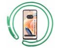 Funda Colgante Transparente compatible con Xiaomi Redmi Note 12 4G con Cordon Verde Agua