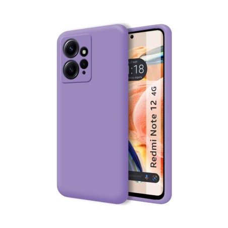 Funda Silicona Líquida Ultra Suave compatible con Xiaomi Redmi Note 12 4G color Morada