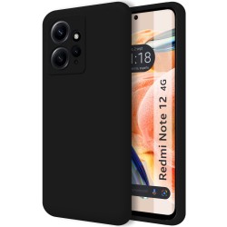 Funda Silicona Líquida Ultra Suave compatible con Xiaomi Redmi Note 12 4G color Negra