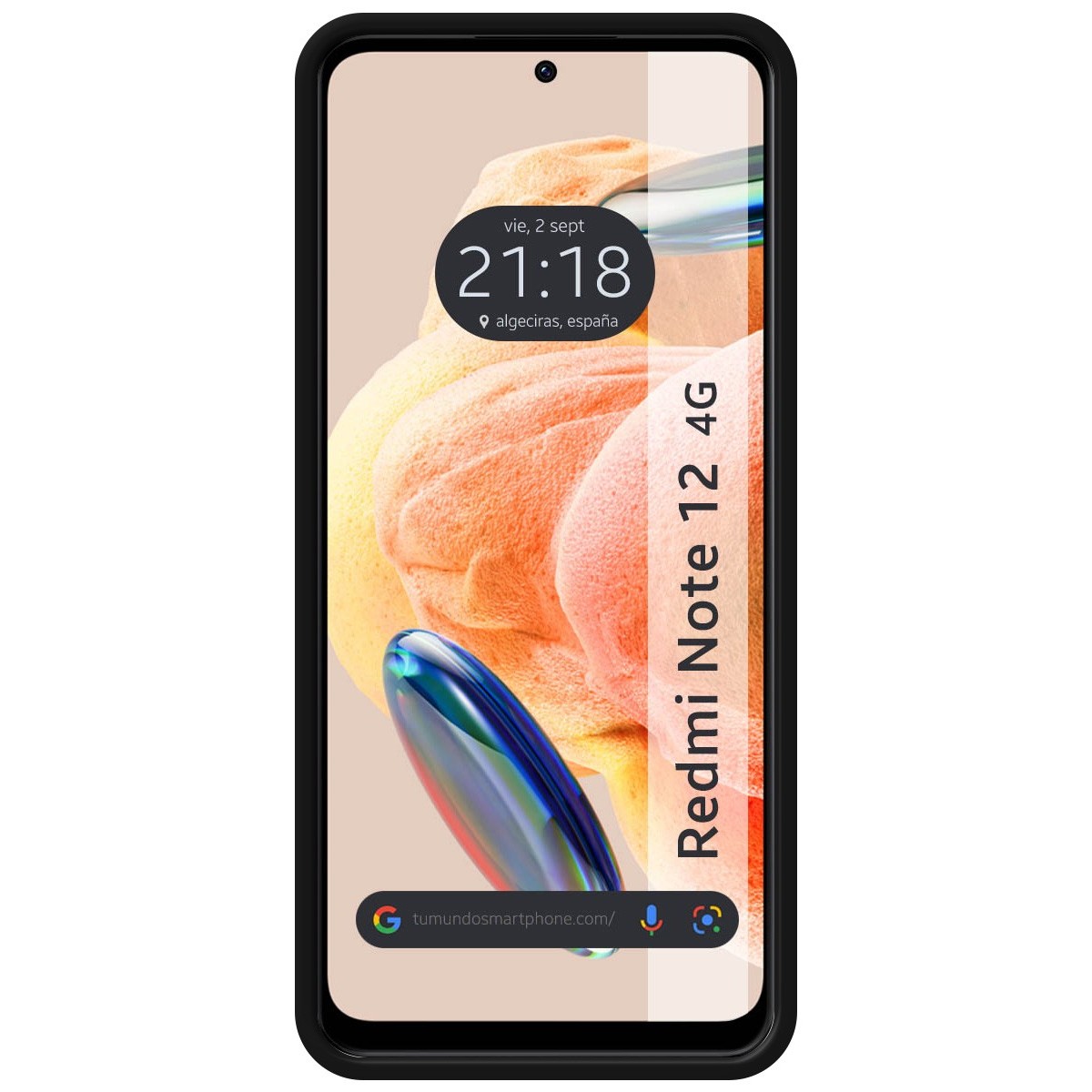 Funda Silicona Líquida Ultra Suave compatible con Xiaomi Redmi Note 12 4G color Negra