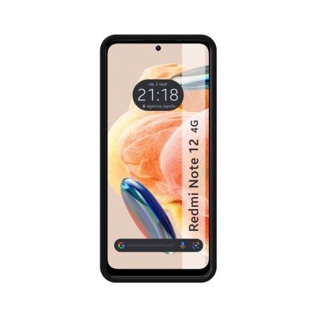 Funda Silicona Líquida Ultra Suave compatible con Xiaomi Redmi Note 12 4G color Negra