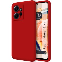 Funda Silicona Líquida Ultra Suave compatible con Xiaomi Redmi Note 12 4G color Roja