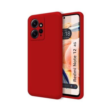 Funda Silicona Líquida Ultra Suave compatible con Xiaomi Redmi Note 12 4G color Roja