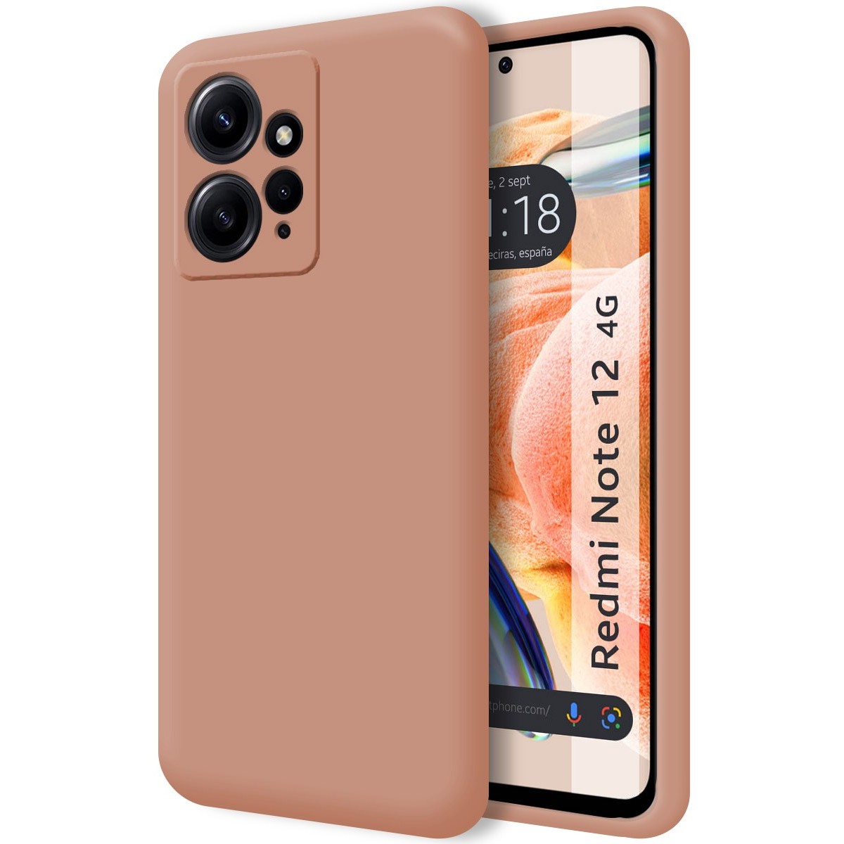 Funda Silicona Líquida Ultra Suave compatible con Xiaomi Redmi Note 12 4G color Rosa