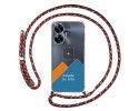Personaliza tu Funda Colgante Transparente para Realme C55 con Cordon Rosa / Dorado Dibujo Personalizada