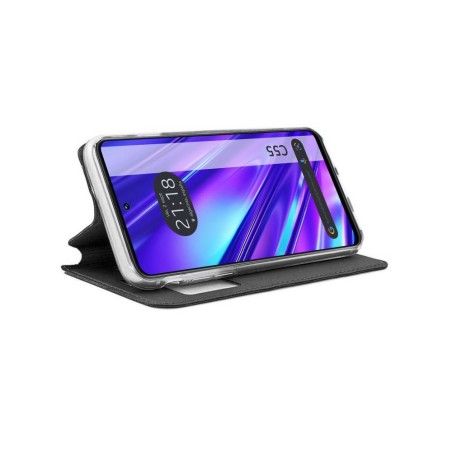 Funda Libro Soporte con Ventana para Realme C55 Color Negra