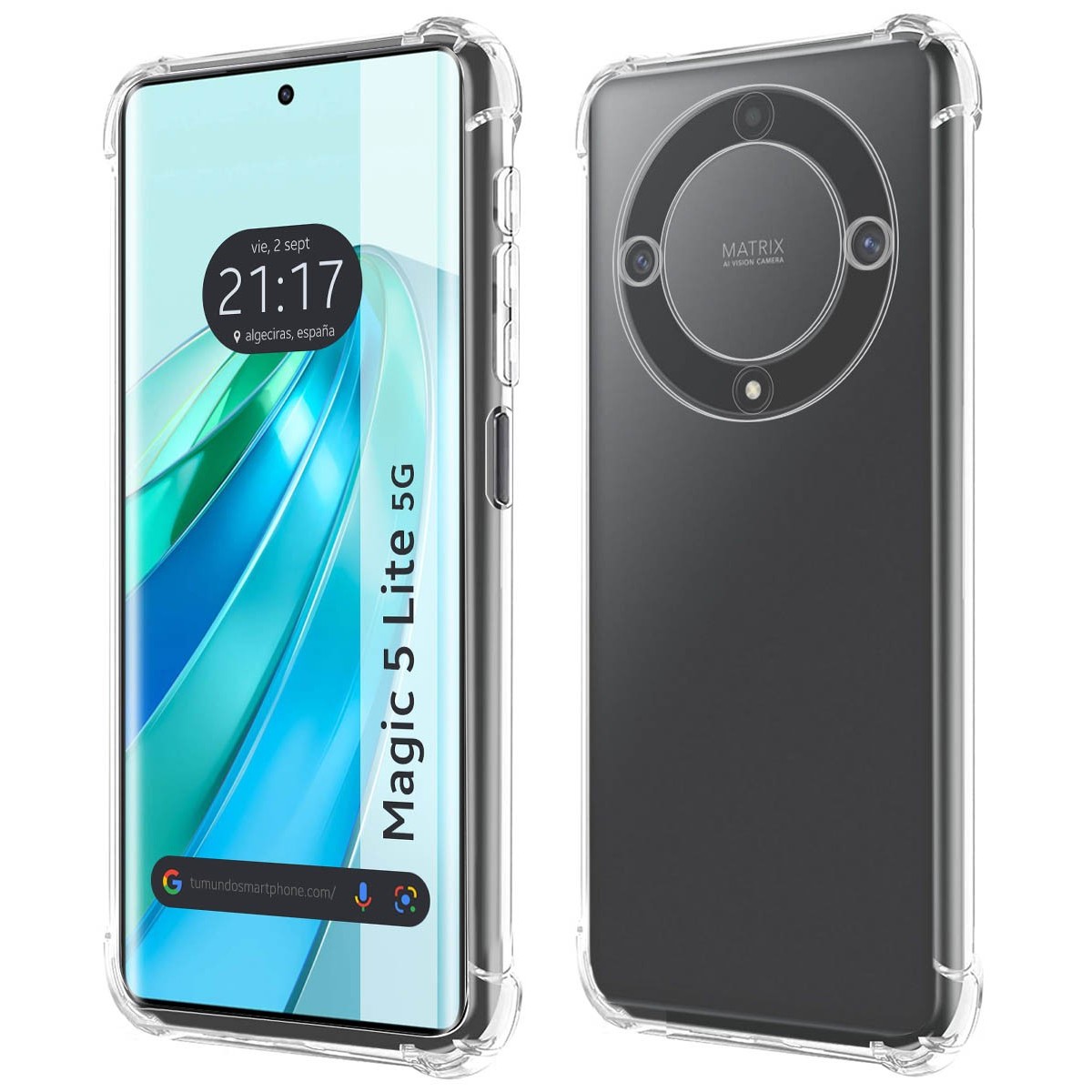 Funda Silicona Antigolpes Transparente para Huawei Honor Magic 5 Lite 5G