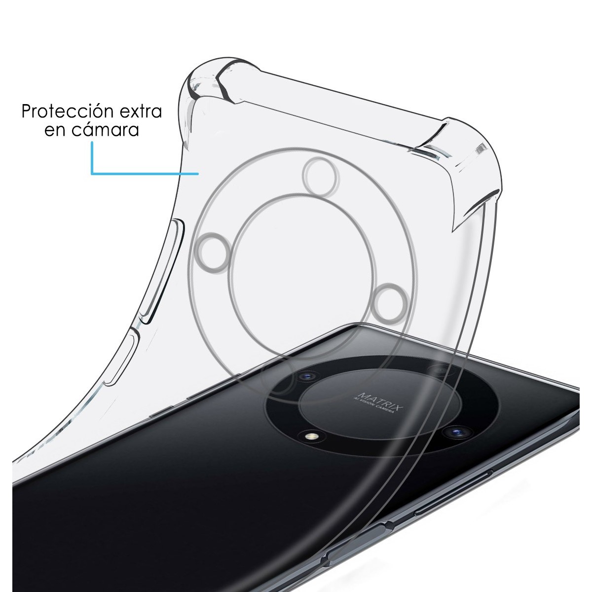 Funda Silicona Antigolpes Transparente para Huawei Honor Magic 5 Lite 5G