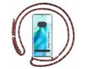 Funda Colgante Transparente para Huawei Honor Magic 5 Lite 5G con Cordon Rosa / Dorado