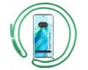 Funda Colgante Transparente para Huawei Honor Magic 5 Lite 5G con Cordon Verde Agua