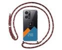 Personaliza tu Funda Colgante Transparente para Huawei Honor X7a con Cordon Rosa / Dorado Dibujo Personalizada