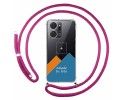 Personaliza tu Funda Colgante Transparente para Huawei Honor X7a con Cordon Rosa Fucsia Dibujo Personalizada