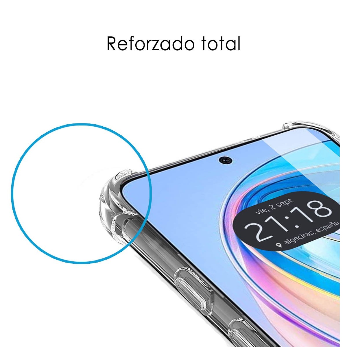 Funda Silicona Antigolpes Transparente para Huawei Honor X7a