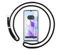 Funda Colgante Transparente para Huawei Honor X7a con Cordon Negro