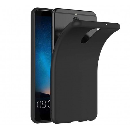 Funda Gel Tpu Tipo Mate Negra para Huawei Mate 10 Lite