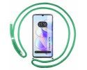 Funda Colgante Transparente para Huawei Honor X7a con Cordon Verde Agua