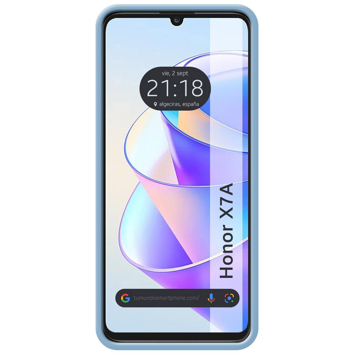 Funda Silicona Líquida Ultra Suave para Huawei Honor X7a color Azul