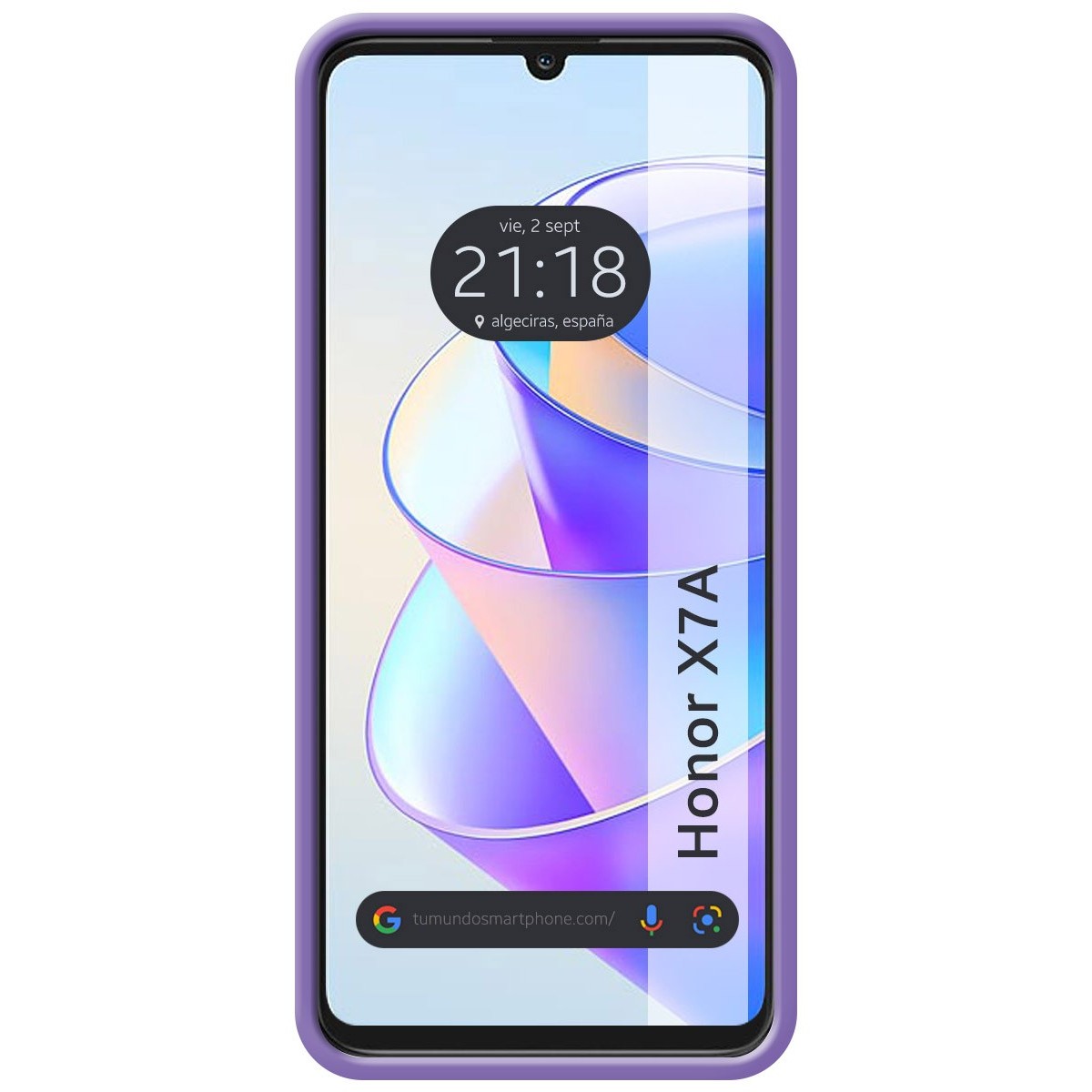 Funda Silicona Líquida Ultra Suave para Huawei Honor X7a color Morada