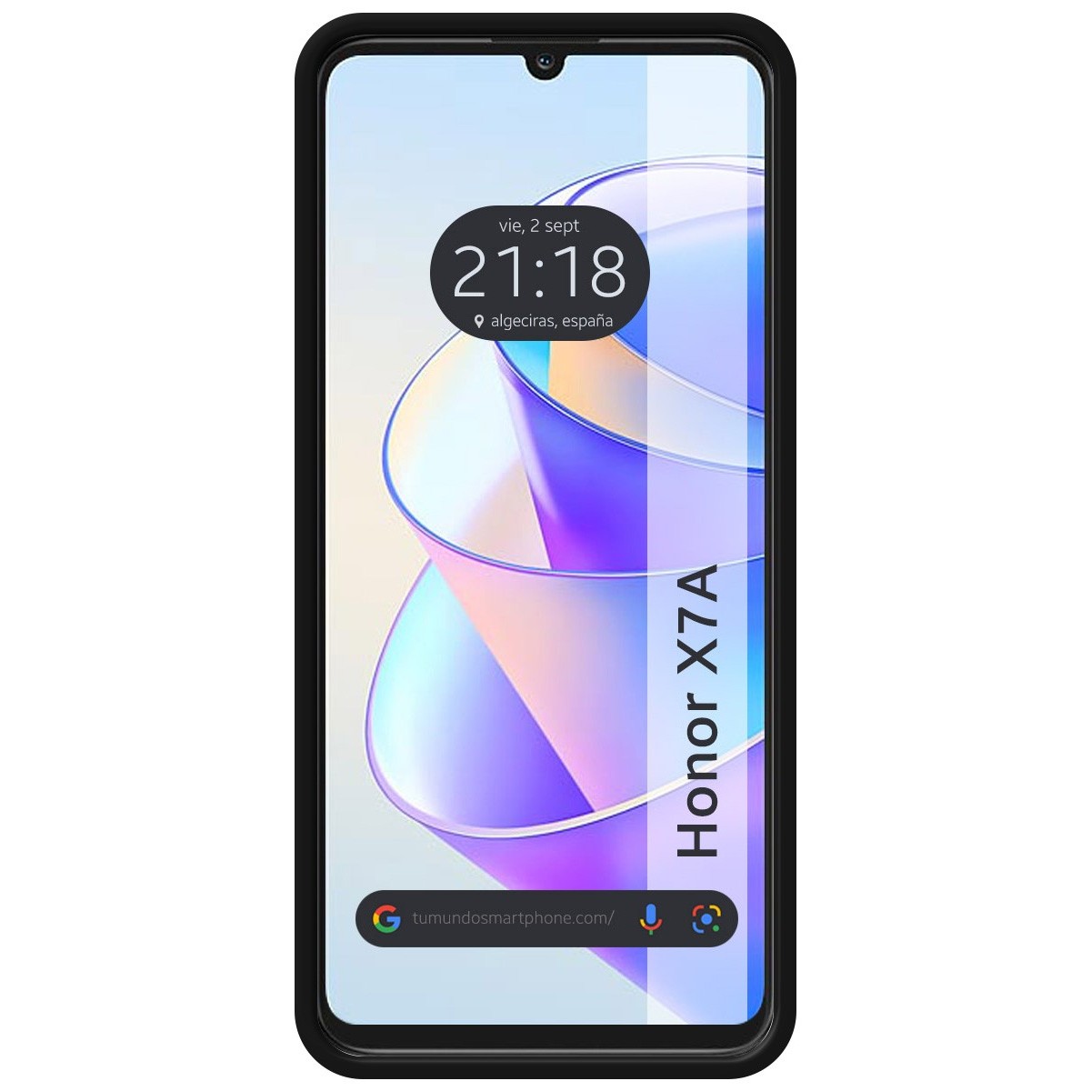 Funda Silicona Líquida Ultra Suave para Huawei Honor X7a color Negra
