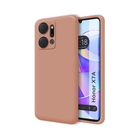 Funda Silicona Líquida Ultra Suave para Huawei Honor X7a color Rosa