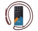 Personaliza tu Funda Colgante Transparente para Huawei Honor X8a con Cordon Rosa / Dorado Dibujo Personalizada
