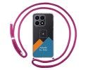 Personaliza tu Funda Colgante Transparente para Huawei Honor X8a con Cordon Rosa Fucsia Dibujo Personalizada