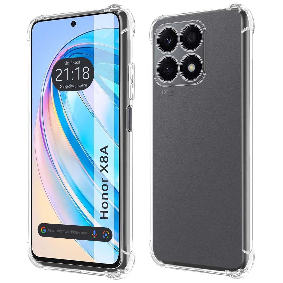 Funda Silicona Antigolpes Transparente para Huawei Honor X8a