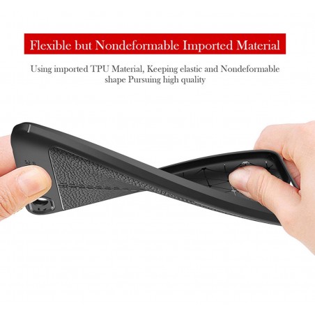 Funda Gel Tpu Tipo Piel Negra para Xiaomi Redmi 5A 5"