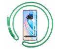 Funda Colgante Transparente para Huawei Honor X8a con Cordon Verde Agua