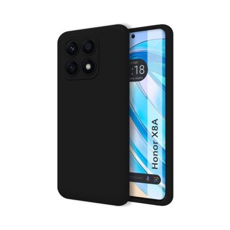 Funda Silicona Líquida Ultra Suave para Huawei Honor X8a color Negra
