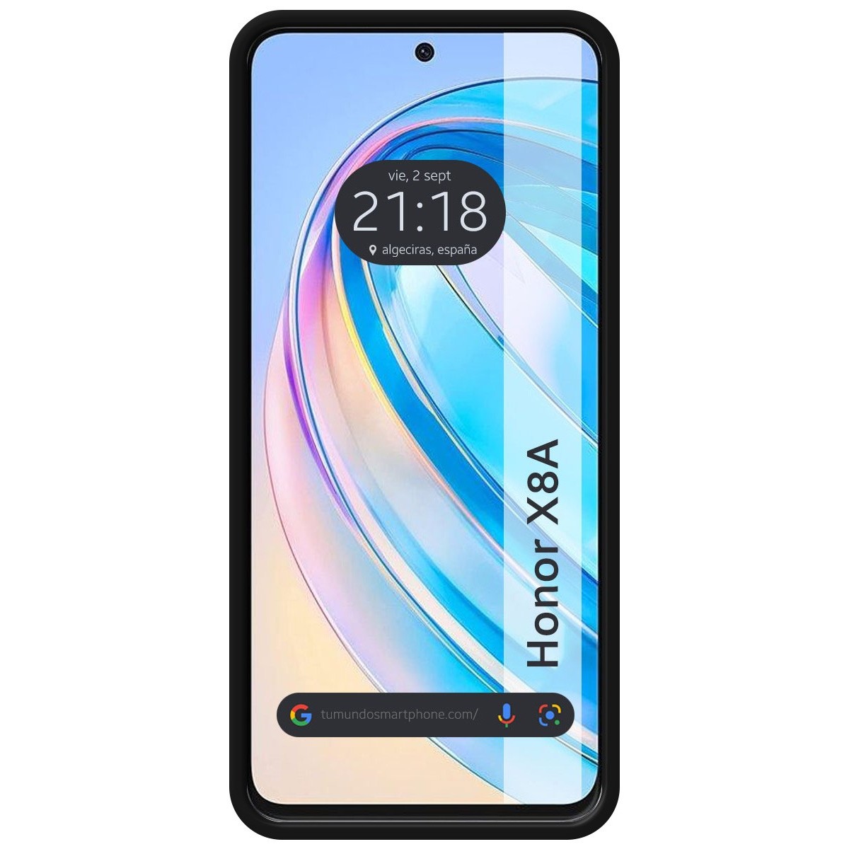 Funda Silicona Líquida Ultra Suave para Huawei Honor X8a color Negra