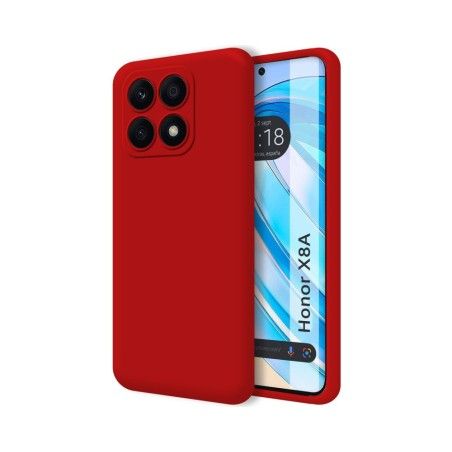 Funda Silicona Líquida Ultra Suave para Huawei Honor X8a color Roja