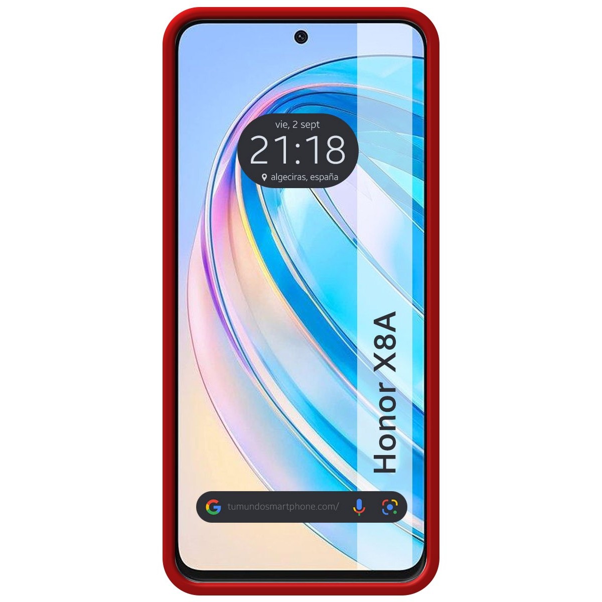 Funda Silicona Líquida Ultra Suave para Huawei Honor X8a color Roja