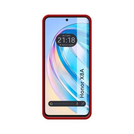 Funda Silicona Líquida Ultra Suave para Huawei Honor X8a color Roja