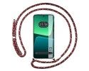 Funda Colgante Transparente compatible con Xiaomi 13 5G con Cordon Rosa / Dorado