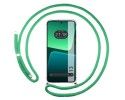 Funda Colgante Transparente compatible con Xiaomi 13 5G con Cordon Verde Agua
