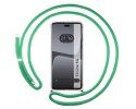 Funda Colgante Transparente compatible con Xiaomi 13 Lite 5G con Cordon Verde Agua