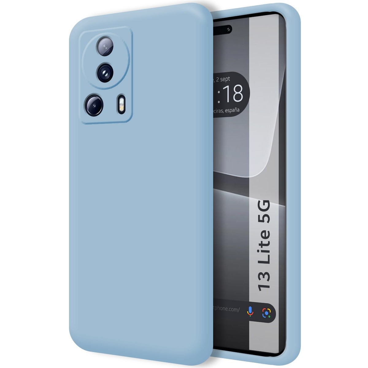 Funda Silicona Líquida Ultra Suave compatible con Xiaomi 13 Lite 5G color Azul