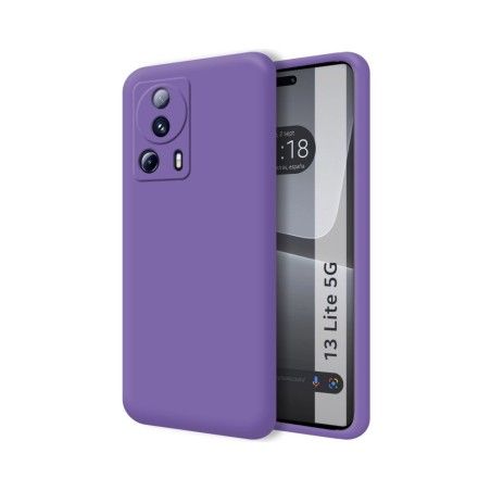 Funda Silicona Líquida Ultra Suave compatible con Xiaomi 13 Lite 5G color Morada