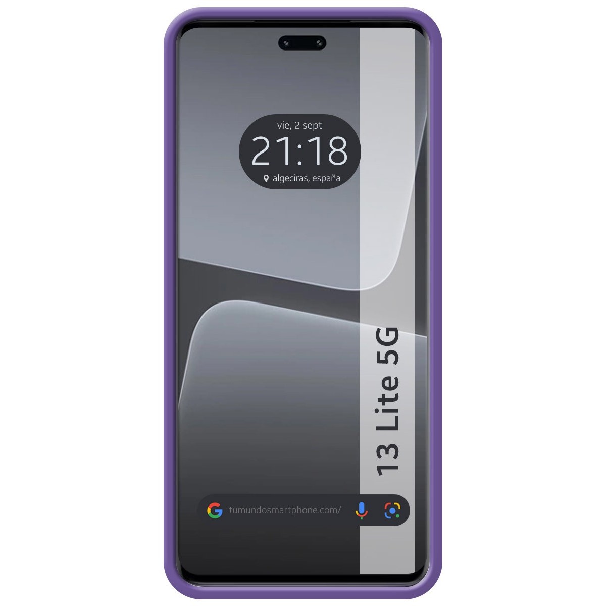 Funda Silicona Líquida Ultra Suave compatible con Xiaomi 13 Lite 5G color Morada