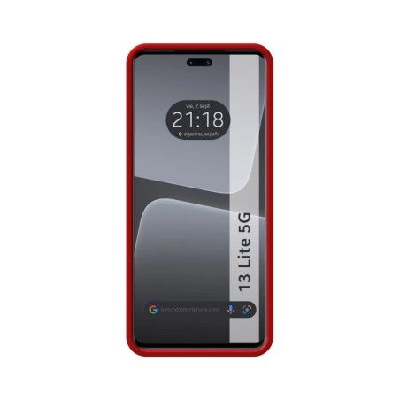 Funda Silicona Líquida Ultra Suave compatible con Xiaomi 13 Lite 5G color Roja
