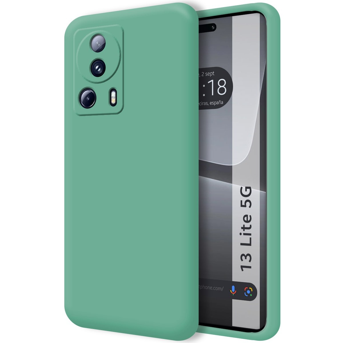 Funda Silicona Líquida Ultra Suave compatible con Xiaomi 13 Lite 5G color Verde