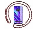 Funda Colgante Transparente para Realme C55 con Cordon Rosa / Dorado