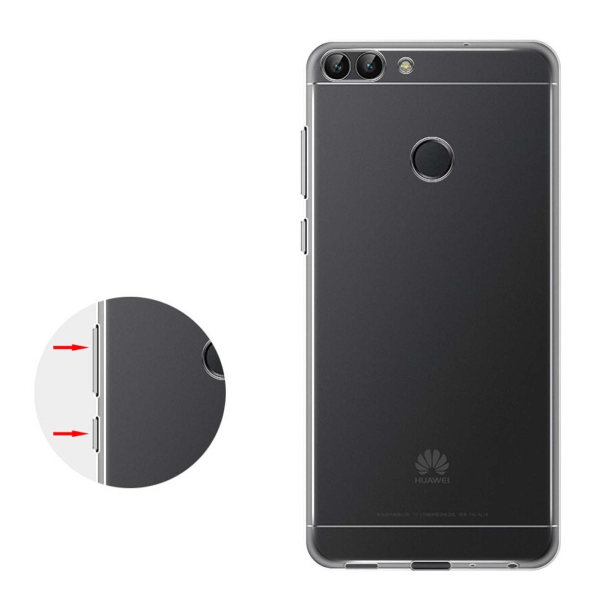 Funda Gel Tpu Fina Ultra-Thin 0,5mm Transparente para Huawei P Smart