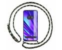 Funda Colgante Transparente para Realme C55 con Cordon Verde / Dorado
