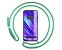 Funda Colgante Transparente para Realme C55 con Cordon Verde Agua