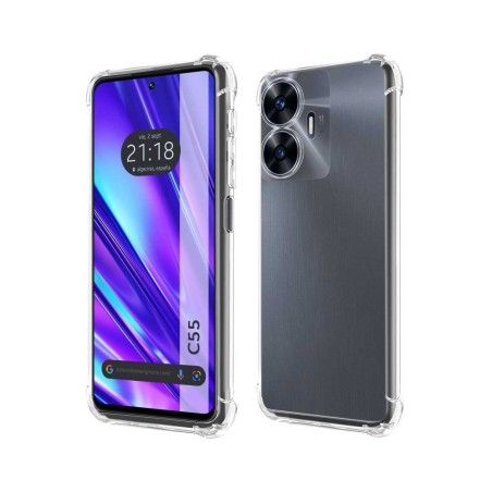 Funda Silicona Antigolpes Transparente para Realme C55