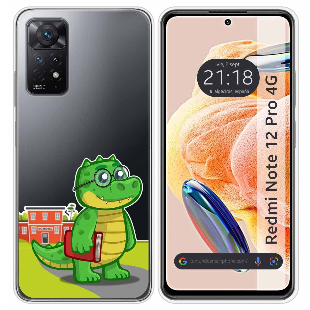 Funda Silicona Transparente compatible con Xiaomi Redmi Note 12 Pro 4G diseño Coco Dibujos